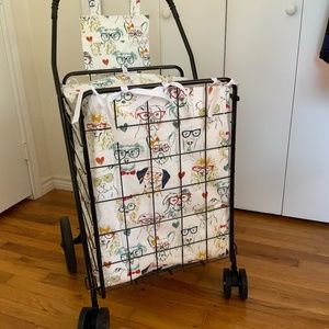 New HANDCRAFTED FOLDING SHOPPING CART LINER (Only) Dog Print